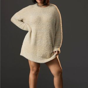 Anthropologie Eyelash Knit Sweater Dress XL